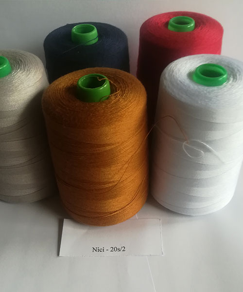 NICI 20S/2 BIAŁE CZARNE I KOLORY  /100% Polyester Sewing Thread 20s/2 white, black, color