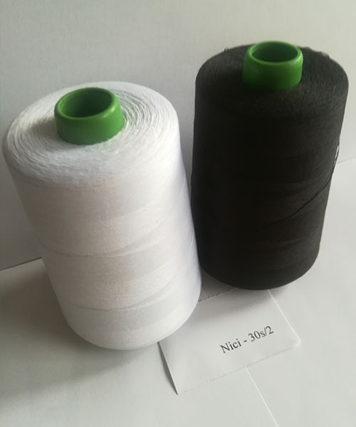 NICI 30S/2 BIAŁE CZARNE I KOLORY  / 100% Polyester Sewing Thread 30s/2 white, black, color